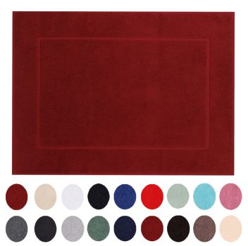 Betz Alfombrilla de baño 50x70cm 100% algodón PREMIUM calidad 650 g/m² rojo oscuro