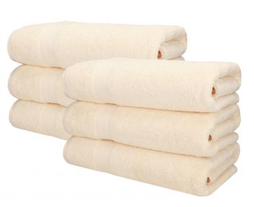 Betz 6 toallas de sauna PREMIUM 100% algodón 70x200 cm color beige