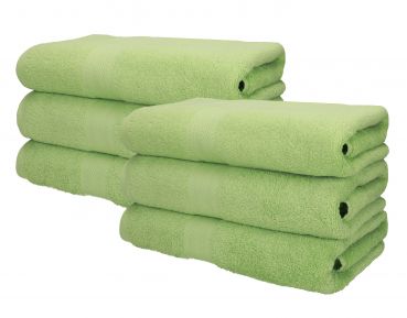 Betz lot de 6 serviettes à sauna Premium 100% coton taille 70 x 200 cm couleur vert pomme