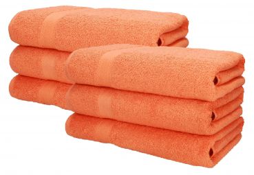 Betz 6 toallas de sauna PREMIUM 100% algodón 70x200 cm color naranja