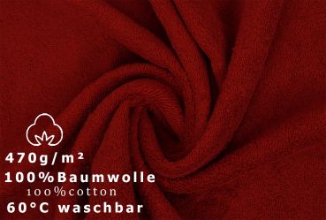 Betz lot de 6 serviettes à sauna Premium 100% coton taille 70 x 200 cm couleur rouge foncé