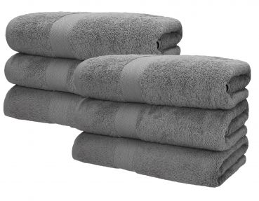 Betz lot de 6 serviettes à sauna Premium 100% coton taille 70 x 200 cm couleur anthracite