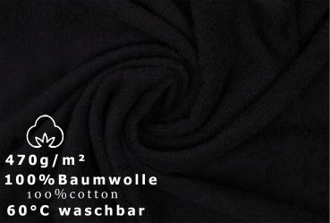 Betz 6 Stück Saunatücher PREMIUM Größe 70 cm x 200 cm Saunatuch Saunahandtuch Set 100% Baumwolle Badetuch Strandtuch Farbe schwarz