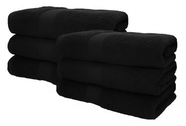 Betz 6 toallas de sauna PREMIUM 100% algodón 70x200 cm color negro