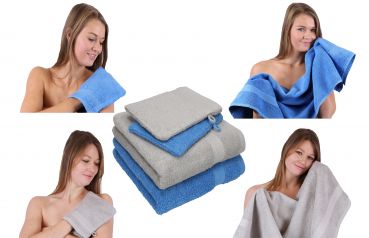 Betz 4 piece towel set HAPPY Pack 100% cotton  2 hand towels 2 wash mitts