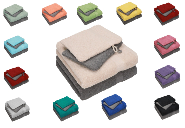 Betz 4 tlg. Handtuch Set HAPPY Pack 100% Baumwolle  2 Handtücher 2 Waschhandschuhe