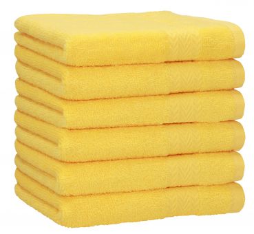 Betz 6 Stück Duschtücher PREMIUM Größe 70 cm x 140 cm 100% Baumwolle Farbe gelb