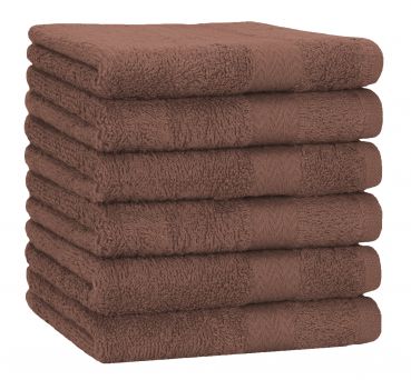 Betz lot de 6 serviettes de bain draps de bain Premium 100% coton taille 70 x 140 cm couleur marron noisette