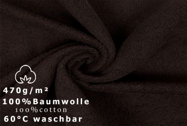 Betz 6 Stück Duschtücher PREMIUM Größe 70 cm x 140 cm 100% Baumwolle Farbe dunkelbraun