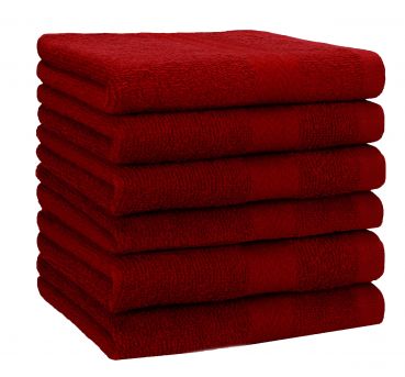 Betz 6 toallas de baño PREMIUM 100% algodón 70x140 cm color rojo oscuro