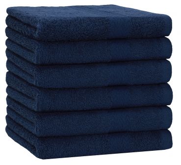 Betz 6 toallas de baño PREMIUM 100% algodón 70x140 cm color azul oscuro