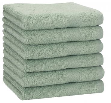 Betz Set di 6 asciugamani da doccia 70 x 140 PREMIUM 100% cotone colore verde fieno