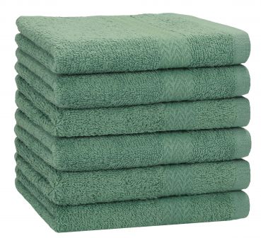 Betz Set di 6 asciugamani da doccia 70 x 140 PREMIUM 100% cotone colore verde abete