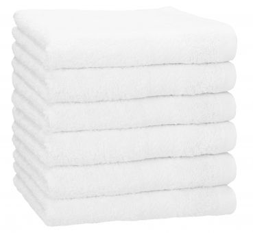 Betz lot de 6 serviettes de bain draps de bain Premium 100% coton taille 70 x 140 cm couleur blanc