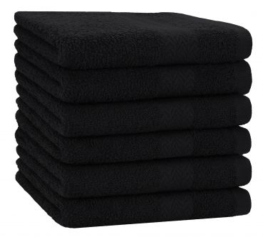 Betz lot de 6 serviettes de bain draps de bain Premium 100% coton taille 70 x 140 cm couleur noir