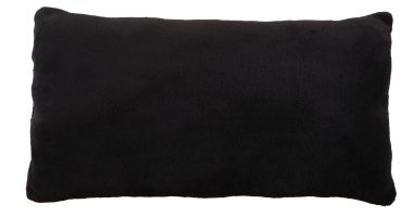 Betz 1 couverture polaire douce taille 140x190 cm ou 1 coussin rempli toucher peluche tailles d'env. 36x36 cm, 25x50 cm, 20x40 cm ROMANIA couleur noir