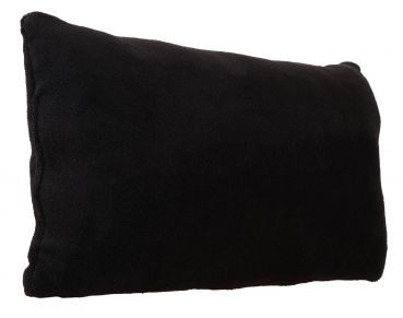 Betz 1 couverture polaire douce taille 140x190 cm ou 1 coussin rempli toucher peluche tailles d'env. 36x36 cm, 25x50 cm, 20x40 cm ROMANIA couleur noir