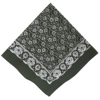 Betz 3er Pack Nickituch Bandana Richtfesttuch Halstuch klassisches Paisleymuster Größe 55 x 55cm 100% Baumwolle Farbe grün