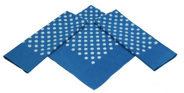 Betz Lot de 3 bandanas XL à motif de pois classique taille 60 x 60 cm 100% coton couleurs: bleu foncé, bleu clair