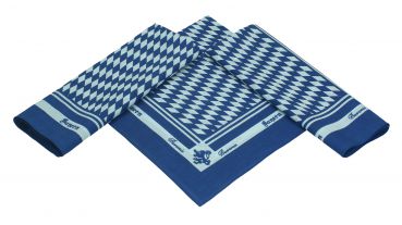 Betz Lot de 3 bandanas classiques à motif BAVIERE taille 55 x 55 cm 100% coton couleur: bleu