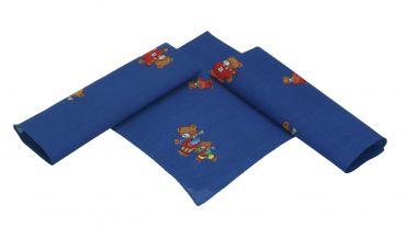 Betz 3 Piece Bandana Set Children Bandana Neckerchief With Teddy Bears 100% Cotton Size: ca. 41 x 41 cm Colour: red or blue