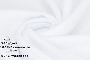 10 Piece Towel Set "Palermo" white, quality 360g/m², 4 guest towels 30 x 50 cm, 6 hand towels 50 x 100 cm by Betz