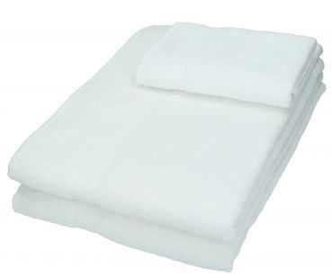 3 Piece Towel Set "Palermo" white, quality 360 g/m², 2 Sauna towels 80 x 200 cm, 1 hand towel 50 x 100 cm by Betz