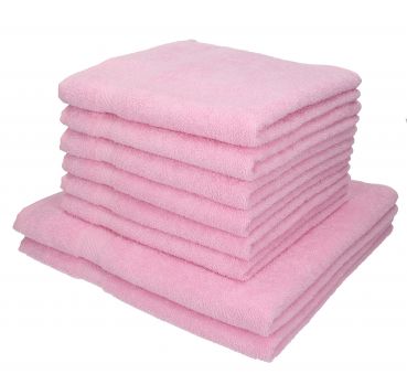 Lot de 8 serviettes Palermo couleur rose, 6 serviettes de toilette, 2 serviettes de bain de Betz