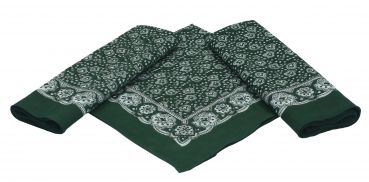 1 x Bandana Kopftuch Tuch grün 100% Baumwolle Halstuch Nickituch Schal  #21 