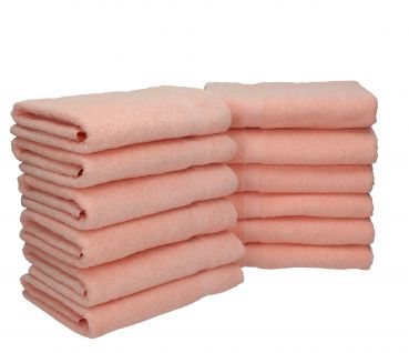 Set di 12 asciugamani Palermo di Betz, 100 % cotone, colore albicocca