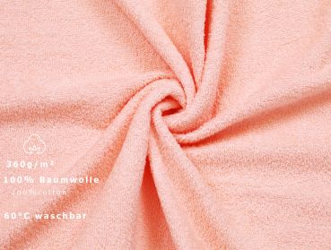 Lot de 12 serviettes Palermo couleur abricot, qualité 360 g/m², 12 serviettes de toilette 50 x 100 cm 100% coton de Betz