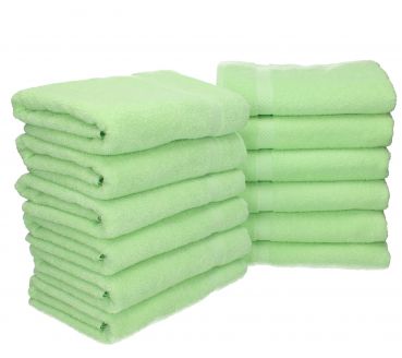 Lot de 12 serviettes Palermo couleur vert, qualité 360 g/m², 12 serviettes de toilette 50 x 100 cm 100% coton de Betz