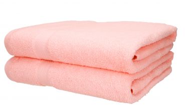 Lot de 2 serviettes Palermo taille 70 x 140 cm couleur abricot de Betz