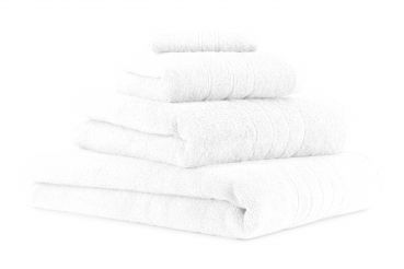 4 Piece Bath Towel/Sauna Towel Set DELUXE Colour: white, 1 bath sheet, 1 bath towel, 1 hand towel and 1 face cloth