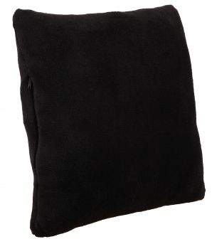 Betz 1 couverture polaire douce taille 140x190 cm ou 1 coussin rempli toucher peluche tailles d'env. 36x36 cm, 25x50 cm, 20x40 cm ROMANIA couleur noir