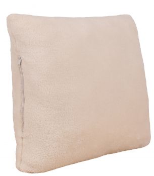 Betz ROMANIA 1 Stück Kuscheldecke oder Kuschelkissen mit Füllung in verschiedenen Größen Farbe beige