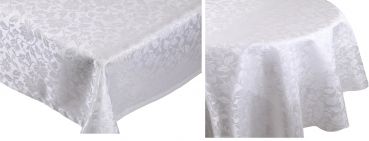 Betz Wonderful Jacquard Tablecloth Table Line Design 1 Colour: white