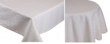 Betz Wonderful Jacquard Tablecloth Table Line Dresden Colour: cream