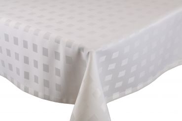 Betz Wonderful Jacquard Tablecloth Table Line Design 4 Colour: champagne