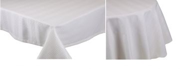 Betz Wonderful Jacquard Tablecloth Table Line Design 22 Colour: champagne