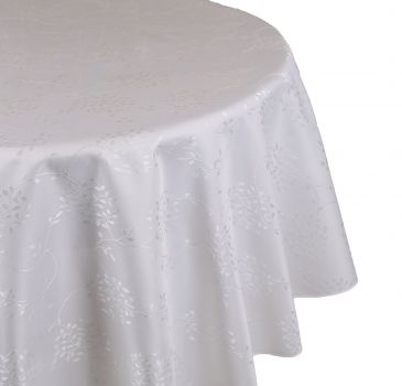 Betz Wonderful Jacquard Tablecloth Table Line Design 23 Colour: white