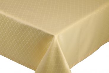 Betz Wonderful Jacquard Tablecloth Table Line Design 24 Size: 130x160 cm Colour: yellow