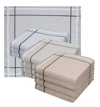 Betz Men Cloth Handkerchief Set Leo 5 Dessin 2 100% Cotton Size 40x40 cm