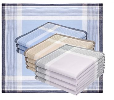 Betz 12 Piece Men Cloth Handkerchiefs Set MARTIN Dessin 04 size 40x40cm 100% cotton