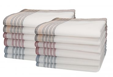 Betz 12 unidades Pañuelos para hombres MARTIN  Dessin 05 tamaño 40x40 cm 100% algodón