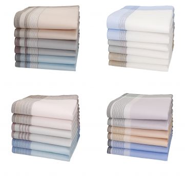 Betz 6 Piece Men Cloth Handkerchiefs Set MARTIN size 40x40cm 100% cotton