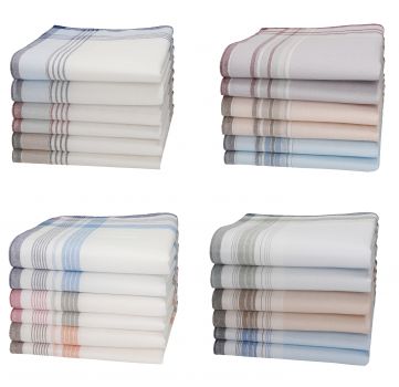 Betz 6 Piece Men Cloth Handkerchiefs Set MARTIN size 40x40cm 100% cotton