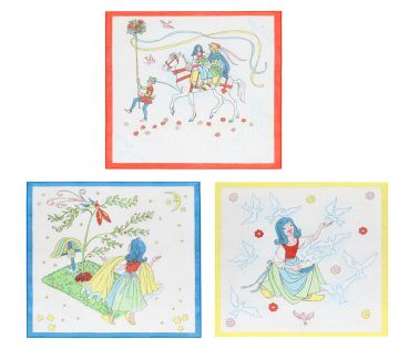 Betz pack of 12 children's handkerchiefs in various designs and sizes