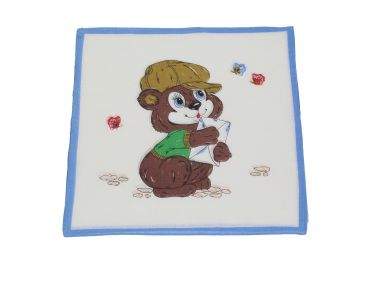 12 piezas de pañuelos infantiles tamaño 26x26 cm 100% algodón