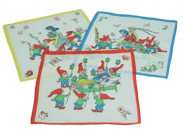 Betz 3 Pieces Kids Handkerchiefs in Gift Box Design 4 100% Cotton Motive: Fairy-tale Colour: yellow Size: 25x25cm